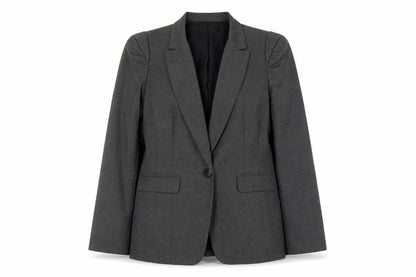 Womens UK Size 12 Preworn Regular Grey Suit Jacket