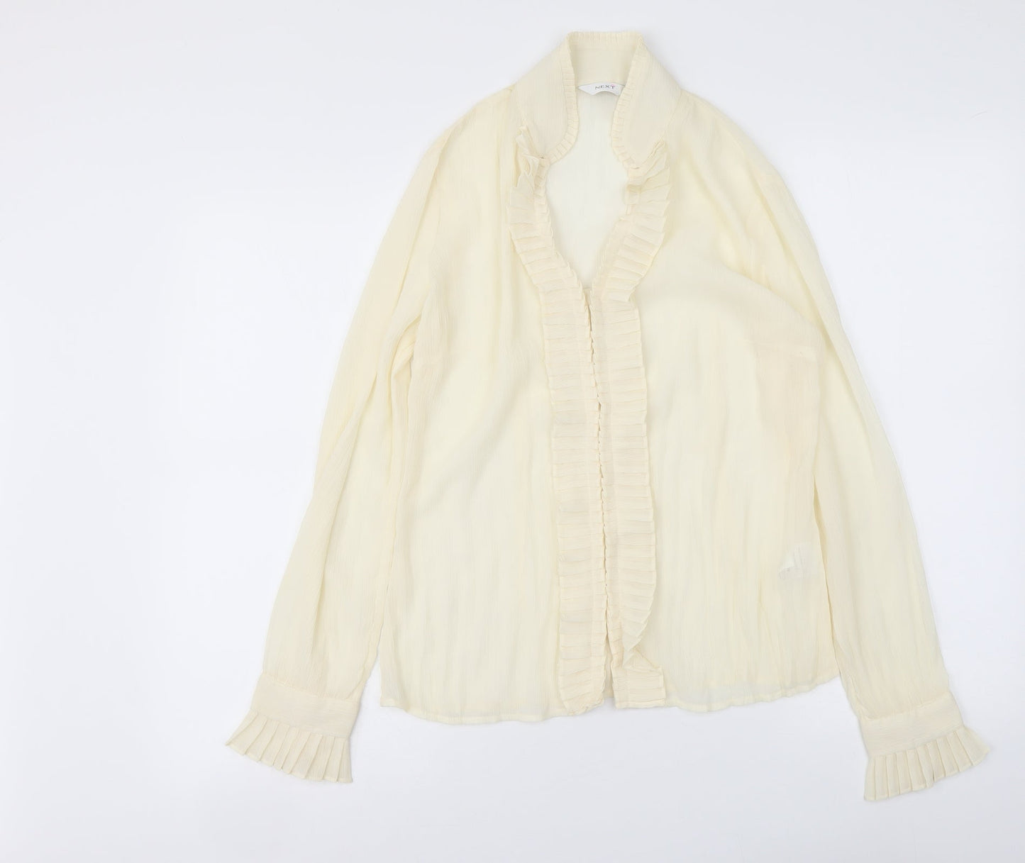 Womens UK Size 10 NEXT Ivory Basic Blouse