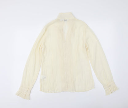 Womens UK Size 10 NEXT Ivory Basic Blouse