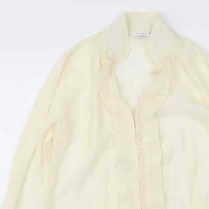 Womens UK Size 10 NEXT Ivory Basic Blouse