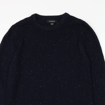 Cedar Wood State Mens Blue Round Neck Polyester Pullover Jumper Size M