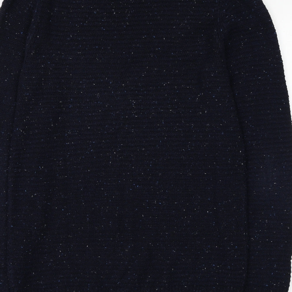 Cedar Wood State Mens Blue Round Neck Polyester Pullover Jumper Size M