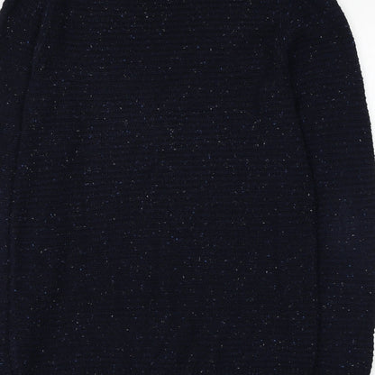 Cedar Wood State Mens Blue Round Neck Polyester Pullover Jumper Size M