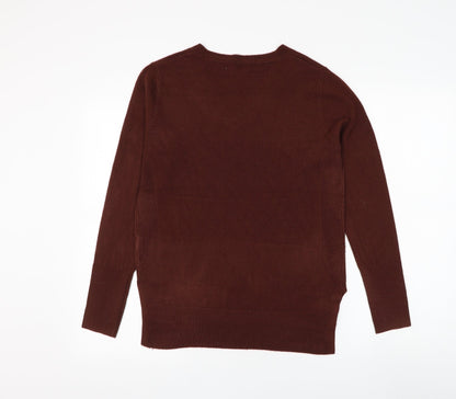 Womens UK Size M Preworn Brown Pullover Jumper