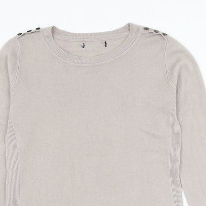 Womens UK Size M Preworn Beige Pullover Jumper