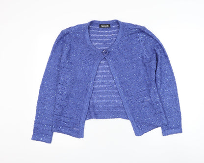 Womens UK Size M Alexara Blue Cardigan Jumper
