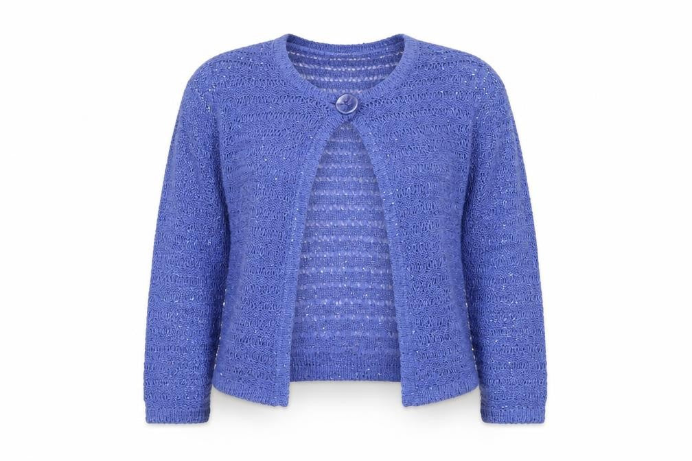 Womens UK Size M Alexara Blue Cardigan Jumper