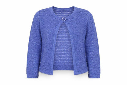 Womens UK Size M Alexara Blue Cardigan Jumper