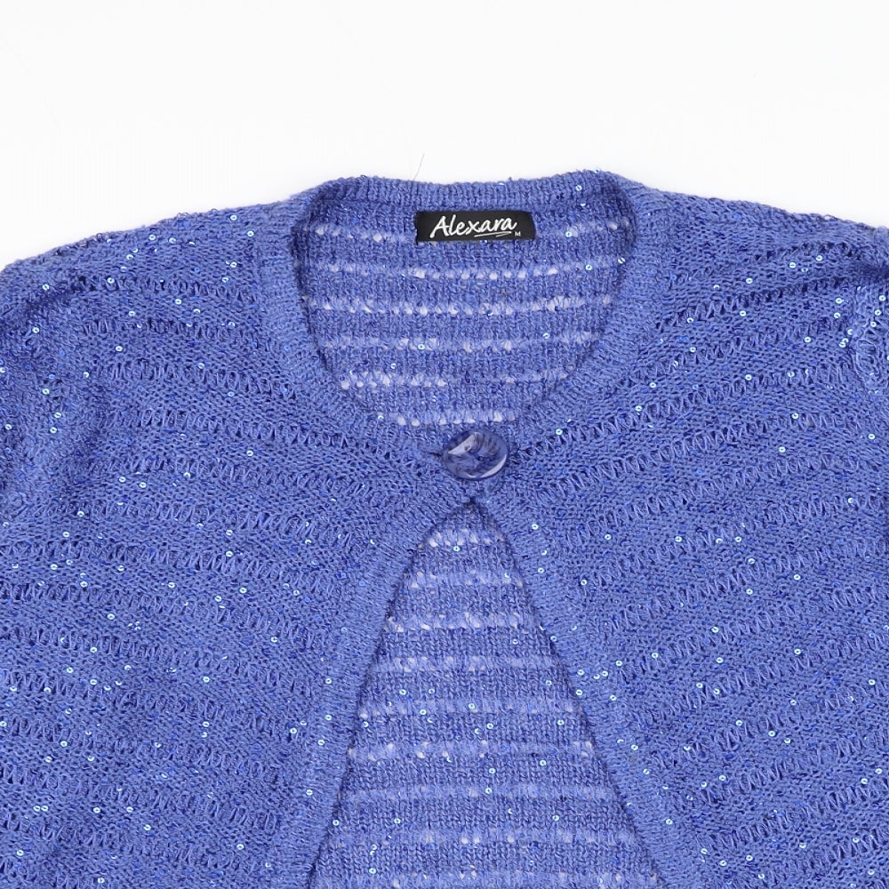 Womens UK Size M Alexara Blue Cardigan Jumper