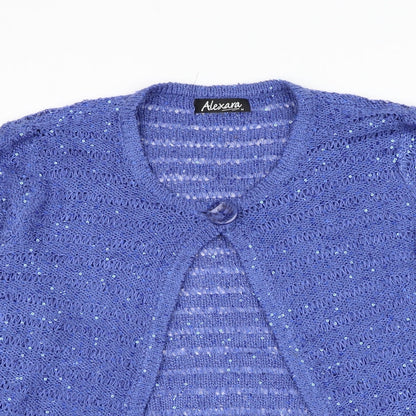 Womens UK Size M Alexara Blue Cardigan Jumper