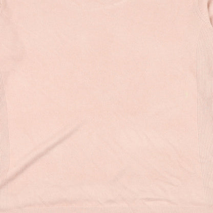 Primark Womens Pink Round Neck Acrylic Pullover Jumper Size 12