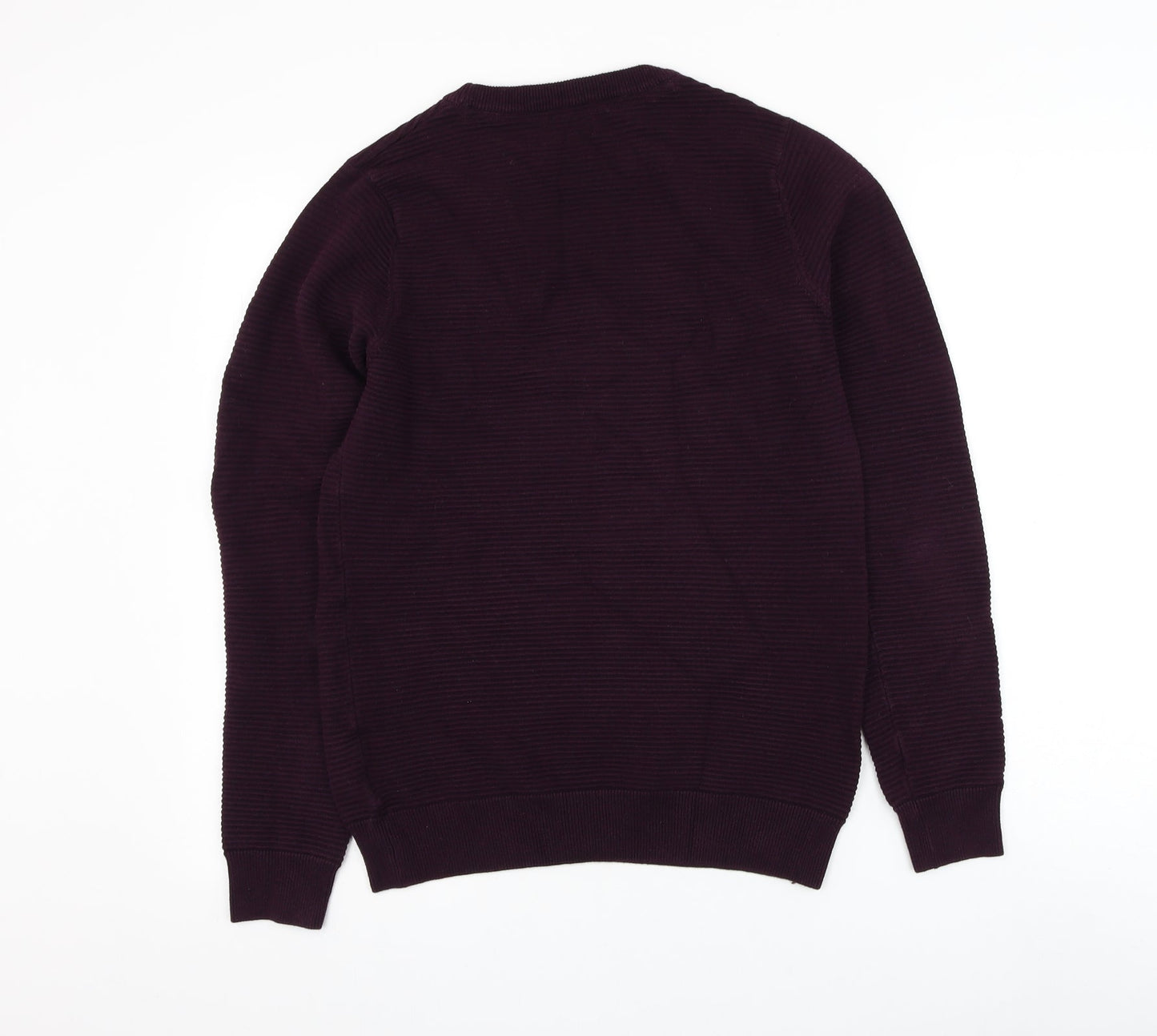 NEXT Mens Purple Round Neck Cotton Pullover Jumper Size S