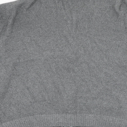 High Profile Mens Grey Round Neck Cotton Full Zip Jumper Size XL