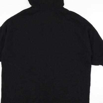 NEXT Girls Black Cotton Jumper Dress Size 7 Years Round Neck Pullover