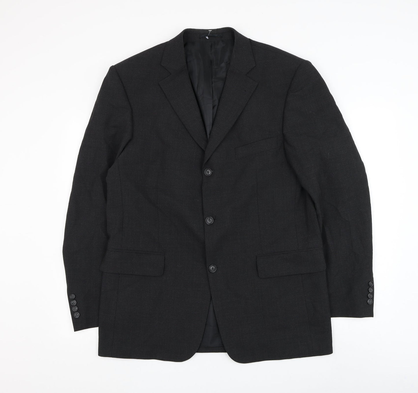 Armando Mens Grey Wool Jacket Suit Jacket Size 40