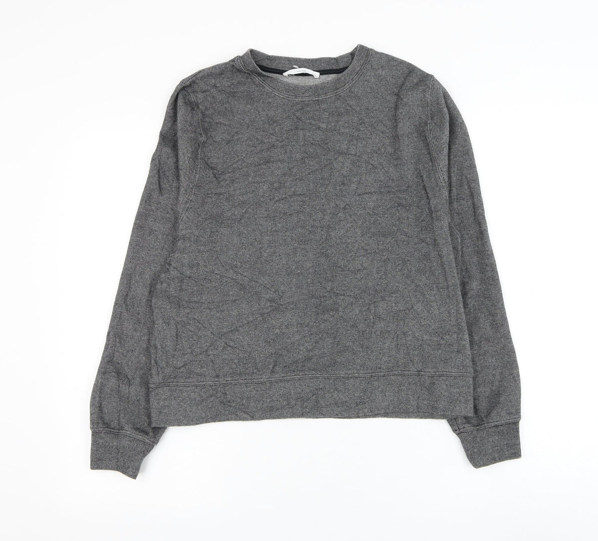Mango Womens Grey Polyester Pullover Sweatshirt Size S Pullover