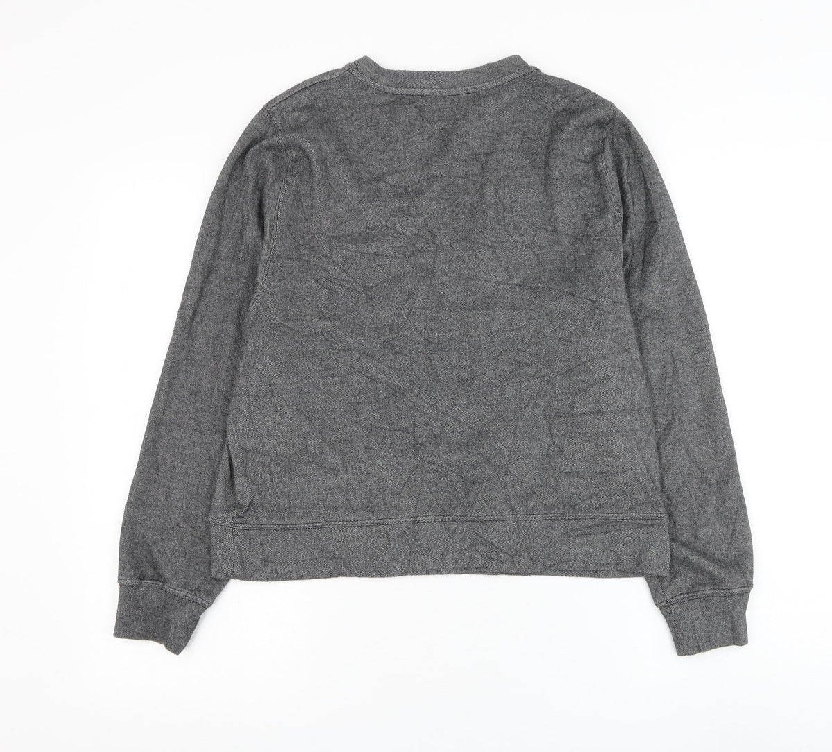 Mango Womens Grey Polyester Pullover Sweatshirt Size S Pullover