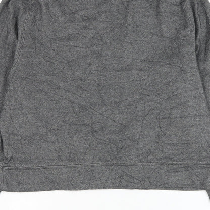 Mango Womens Grey Polyester Pullover Sweatshirt Size S Pullover