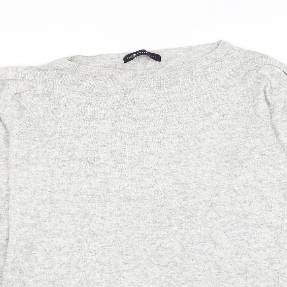 Womens UK Size 10 Marks and Spencer Grey Pullover Jumper