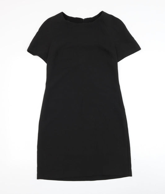 Atmosphere Womens Black Polyester Shift Size 8 Round Neck Zip
