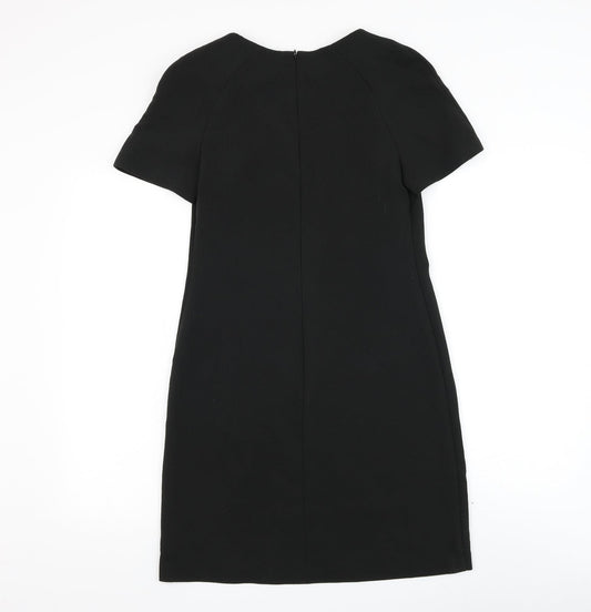 Atmosphere Womens Black Polyester Shift Size 8 Round Neck Zip