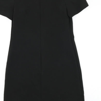 Atmosphere Womens Black Polyester Shift Size 8 Round Neck Zip