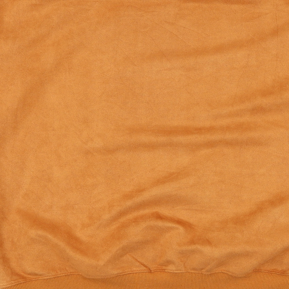 Zaful Womens Orange Polyester Pullover Sweatshirt Size 12 Pullover