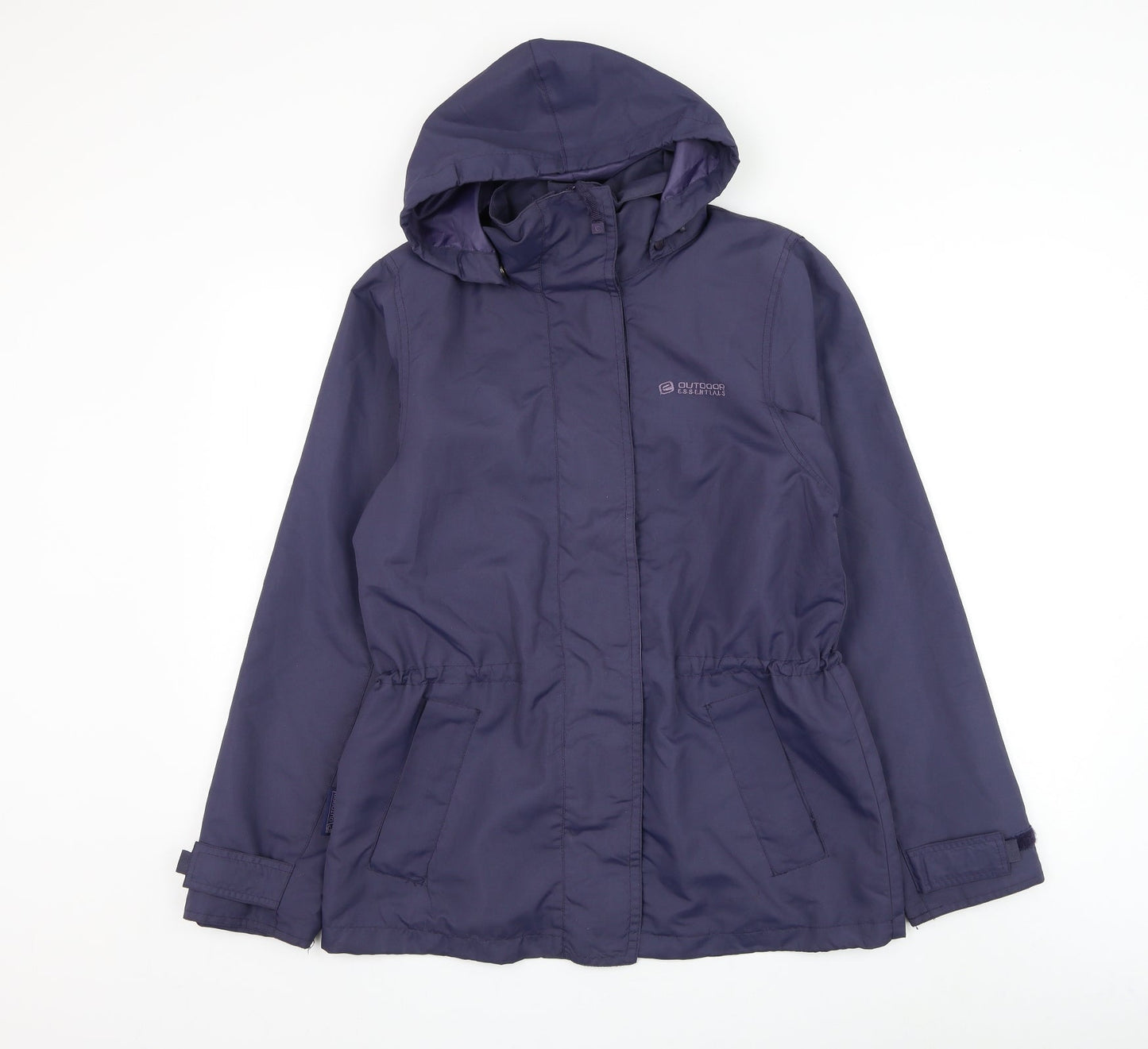 Womens UK Size 8 Outdoor Essentials Blue Rain Coat