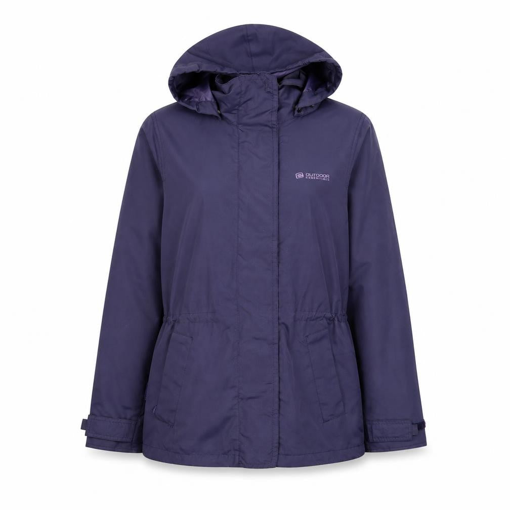 Womens UK Size 8 Outdoor Essentials Blue Rain Coat
