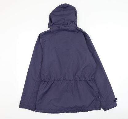 Womens UK Size 8 Outdoor Essentials Blue Rain Coat