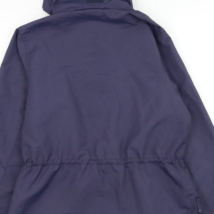 Womens UK Size 8 Outdoor Essentials Blue Rain Coat