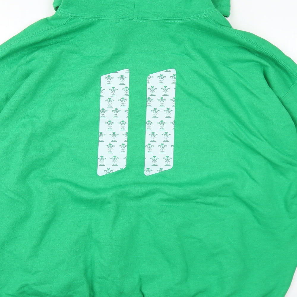 Mens UK Size XL Gildan Green Pullover Hoodie