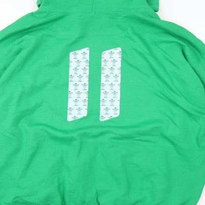 Mens UK Size XL Gildan Green Pullover Hoodie