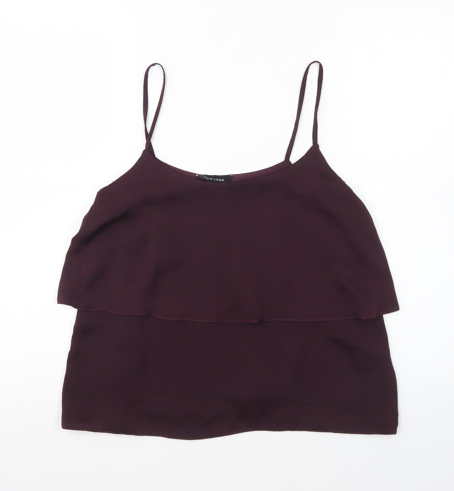 New Look Womens Purple Polyester Camisole Blouse Size 10 Square Neck