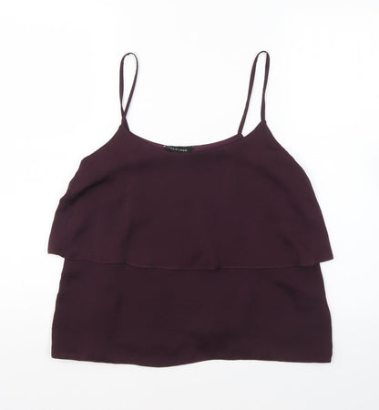 New Look Womens Purple Polyester Camisole Blouse Size 10 Square Neck