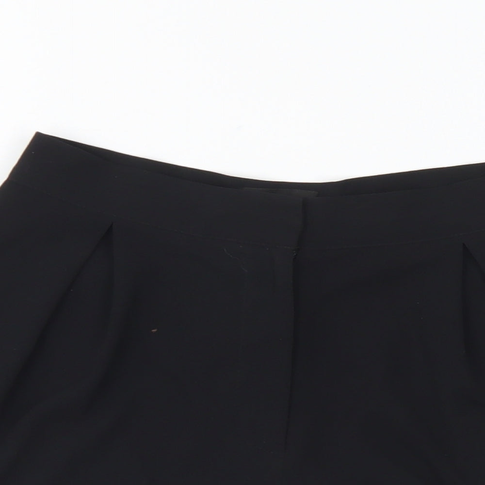 Topshop Womens Black Polyester Hot Pants Shorts Size 6 L7 in Regular Button