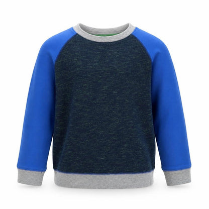 Lands End Boys Multicoloured Colourblock Cotton Pullover Sweatshirt Size 8-9 Years Pullover