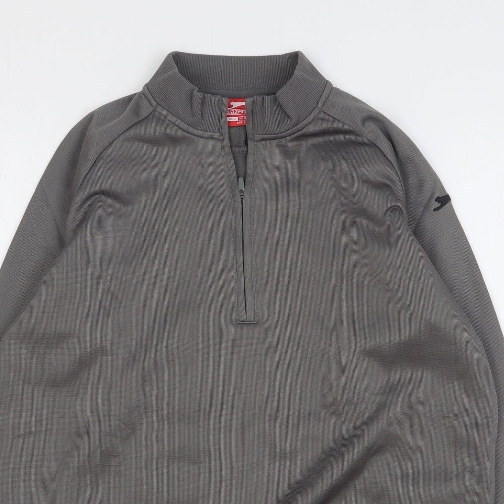 Mens UK Size M Slazenger Grey Pullover Sweatshirt