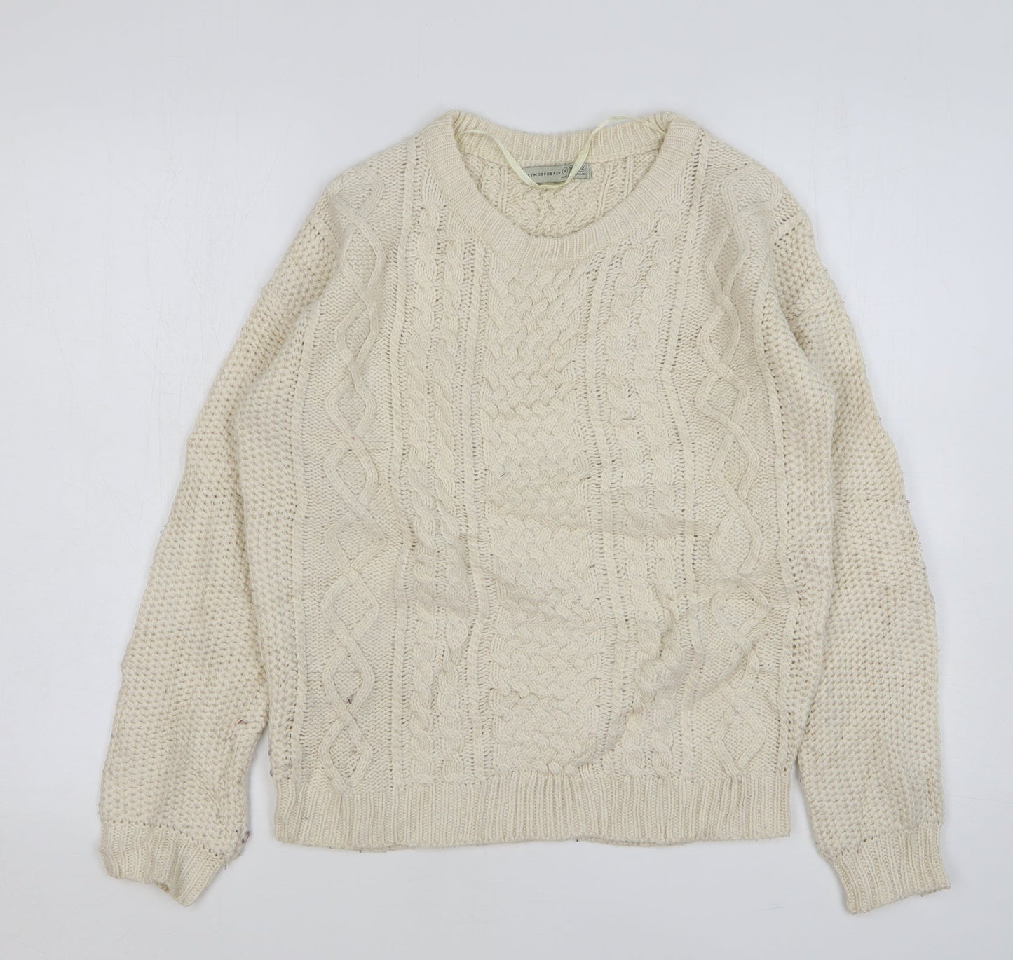Womens UK Size 6 Atmosphere Beige Pullover Jumper