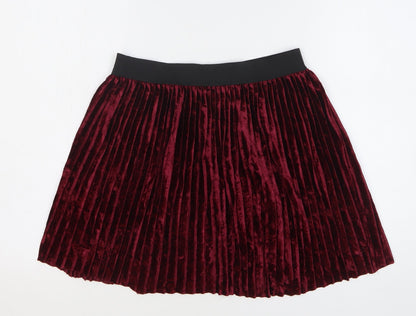 Womens UK Size S Zara A-Line Velour Skirt