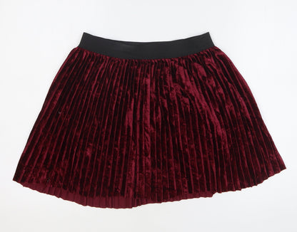Womens UK Size S Zara A-Line Velour Skirt