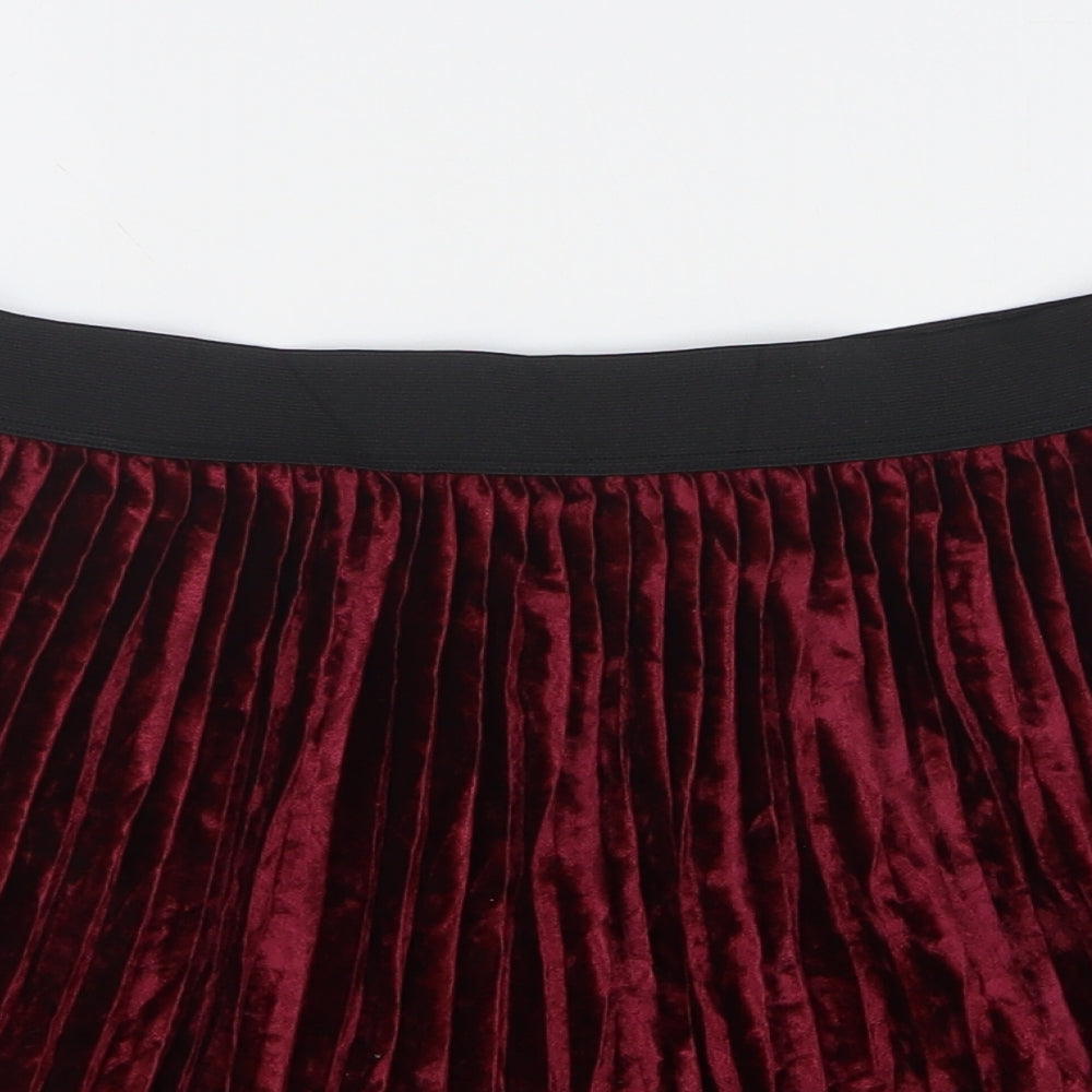 Womens UK Size S Zara A-Line Velour Skirt