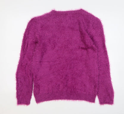 Womens UK Size 12 Lakeland Purple Pullover Jumper