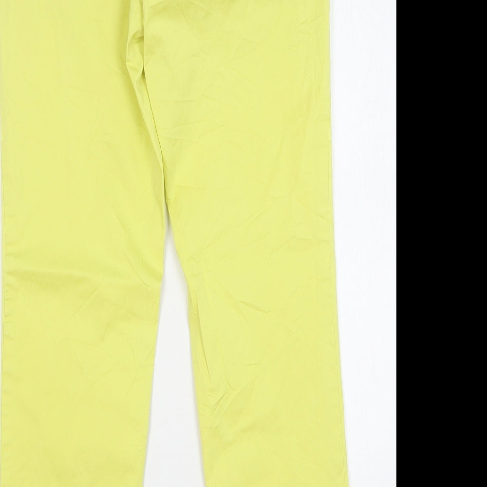 Womens UK Size 30 in Stile Benetton Regular Fit  Yellow Trousers