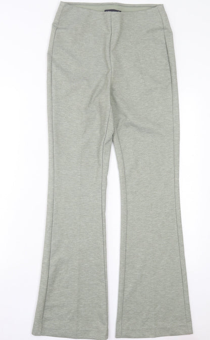 Womens UK Size 8 Marks and Spencer Regular Fit Dress Pants Green Trousers