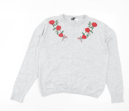 Womens UK Size S H&M Grey Pullover Jumper