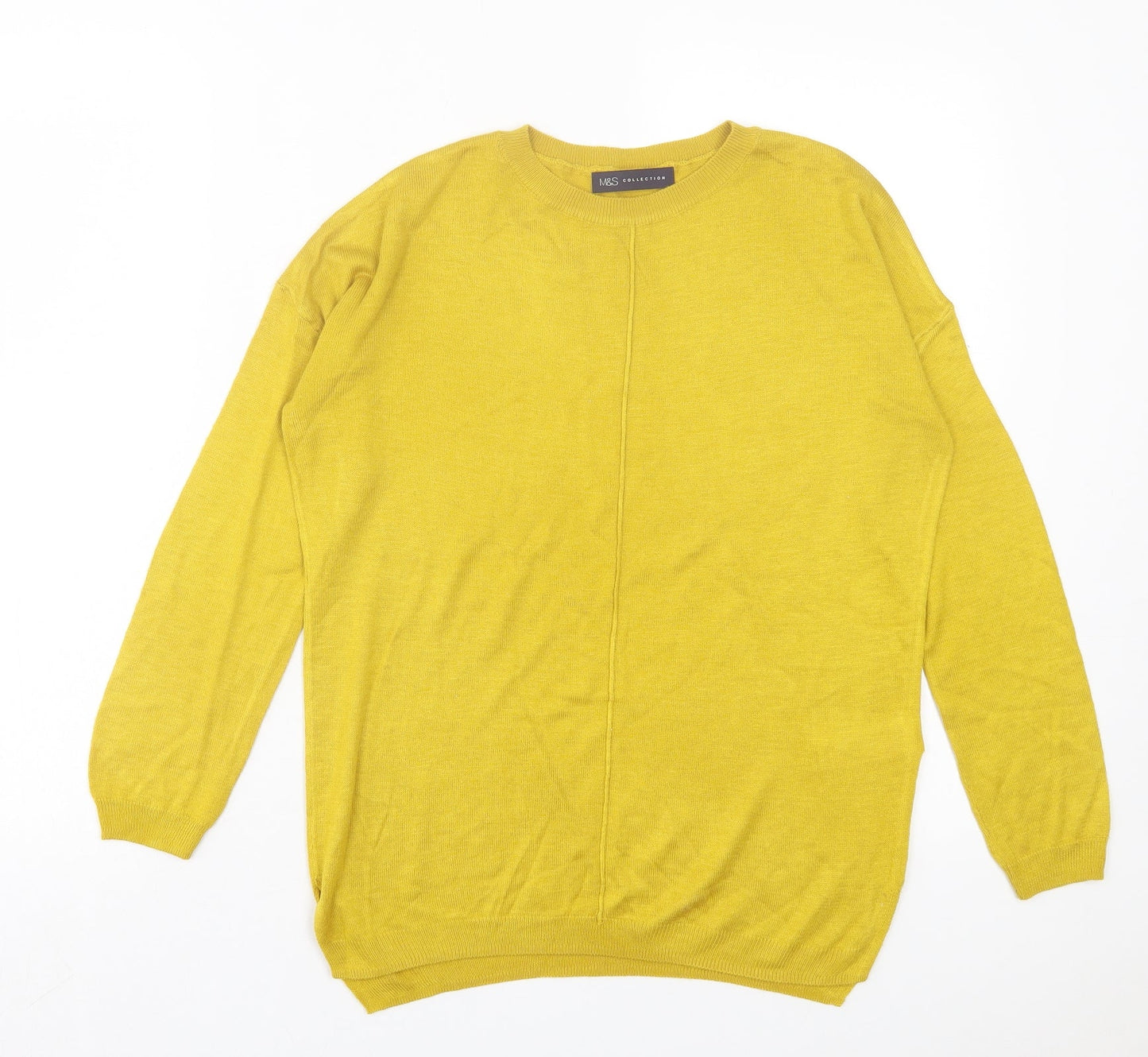 Womens UK Size S Marks and Spencer Yellow Pullover Jumper