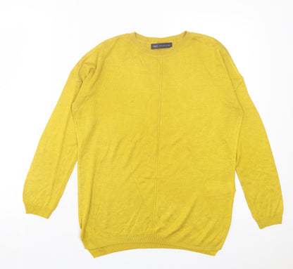 Womens UK Size S Marks and Spencer Yellow Pullover Jumper