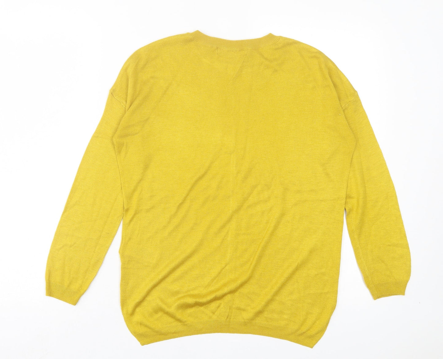 Womens UK Size S Marks and Spencer Yellow Pullover Jumper