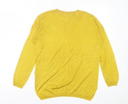 Womens UK Size S Marks and Spencer Yellow Pullover Jumper